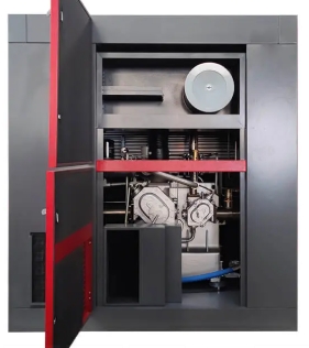 เครื่องอัดอากาศแบบสกรูโรตารี Dry Oil Free Screw Air Compressor
