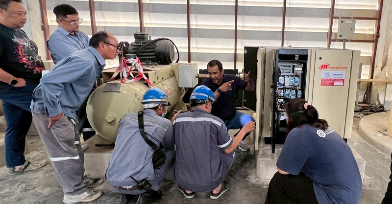 ผลงานติดตั้ง New Air Comp ingersoll rand การประปานครหลวง